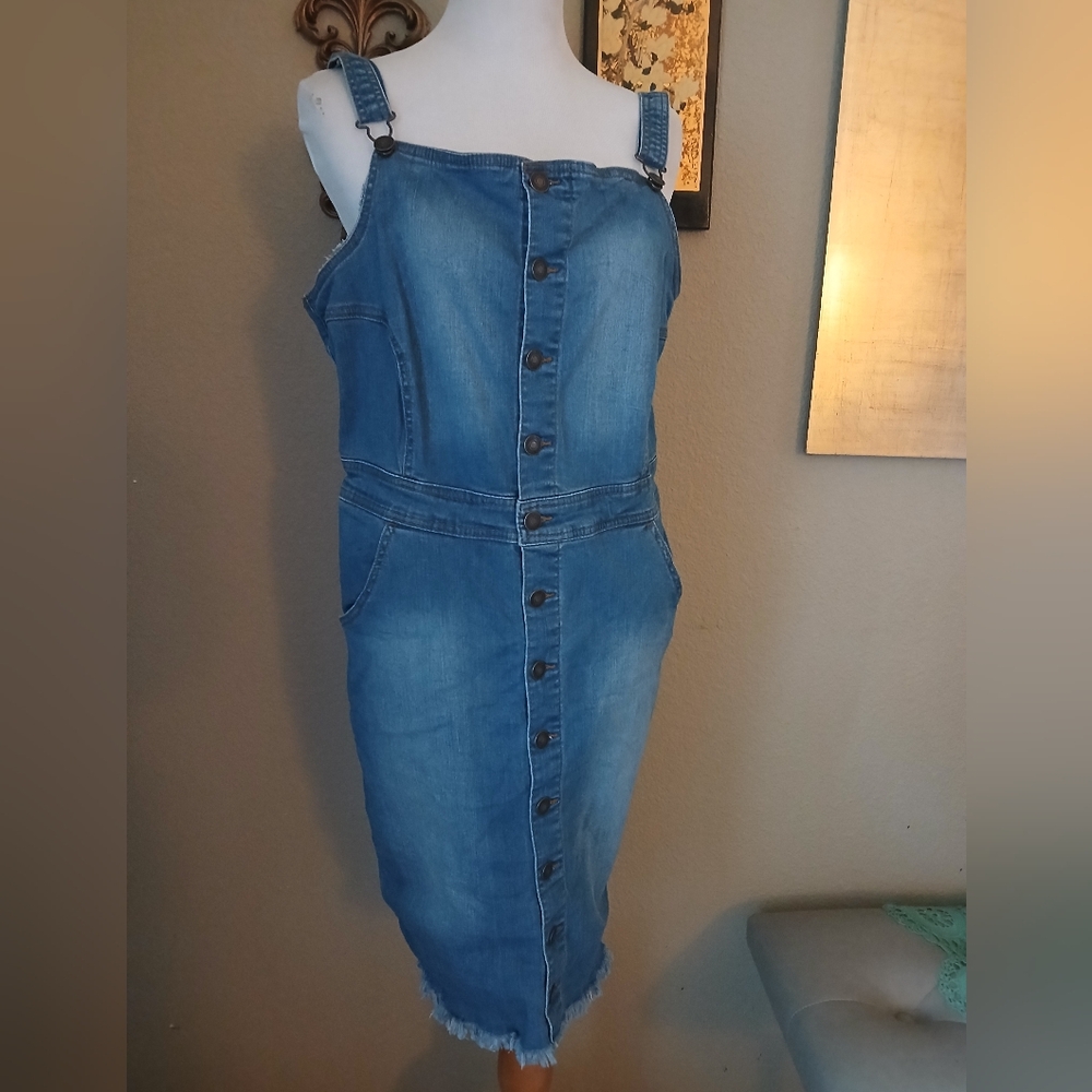Denim Button-Down Dress SZ 3XL